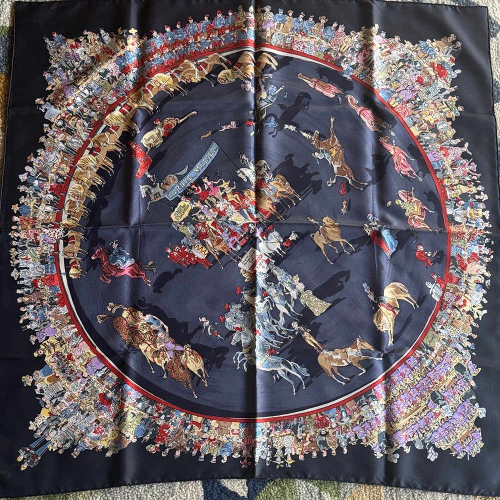HERMES silk scarf